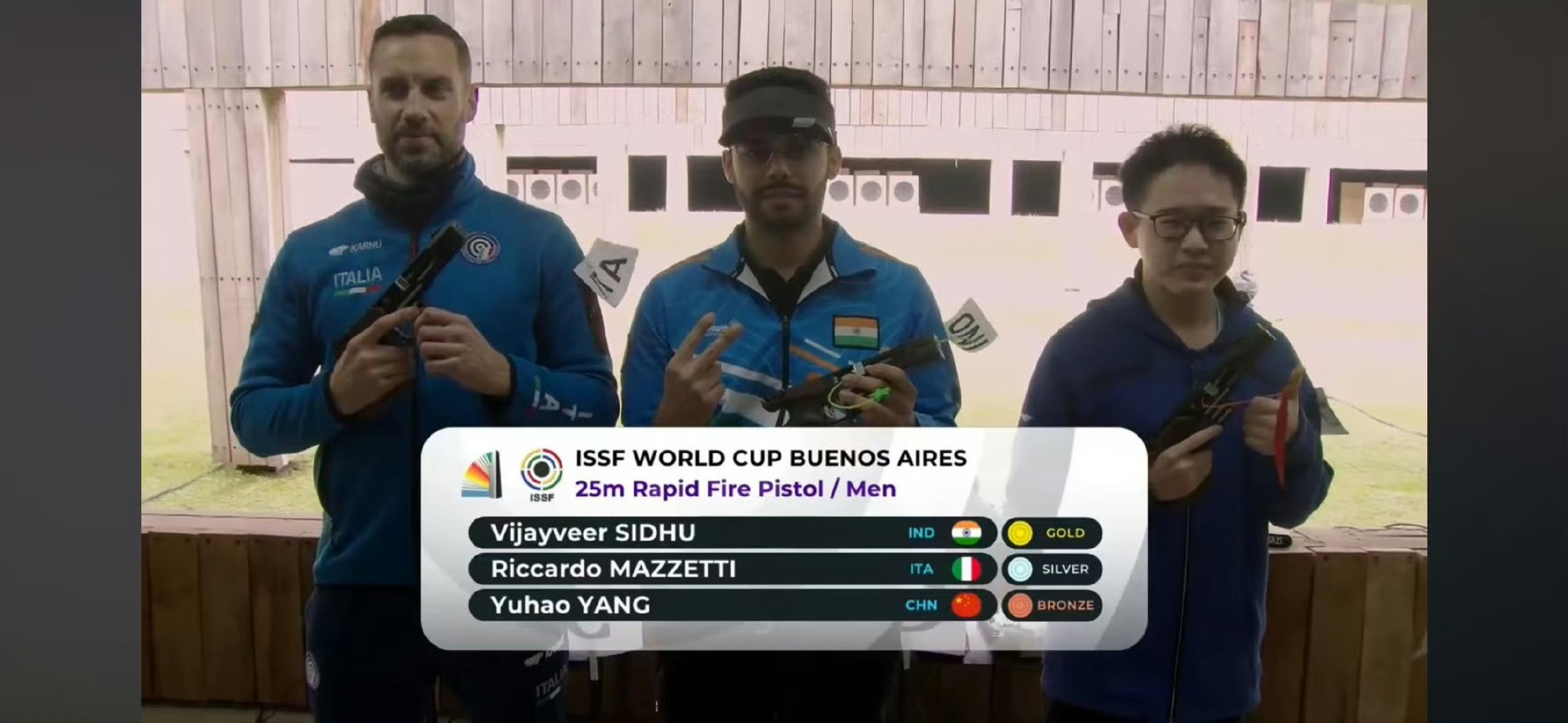 阿根廷射击选手再次登上领奖台 阿根廷射击选手再次登上领奖台