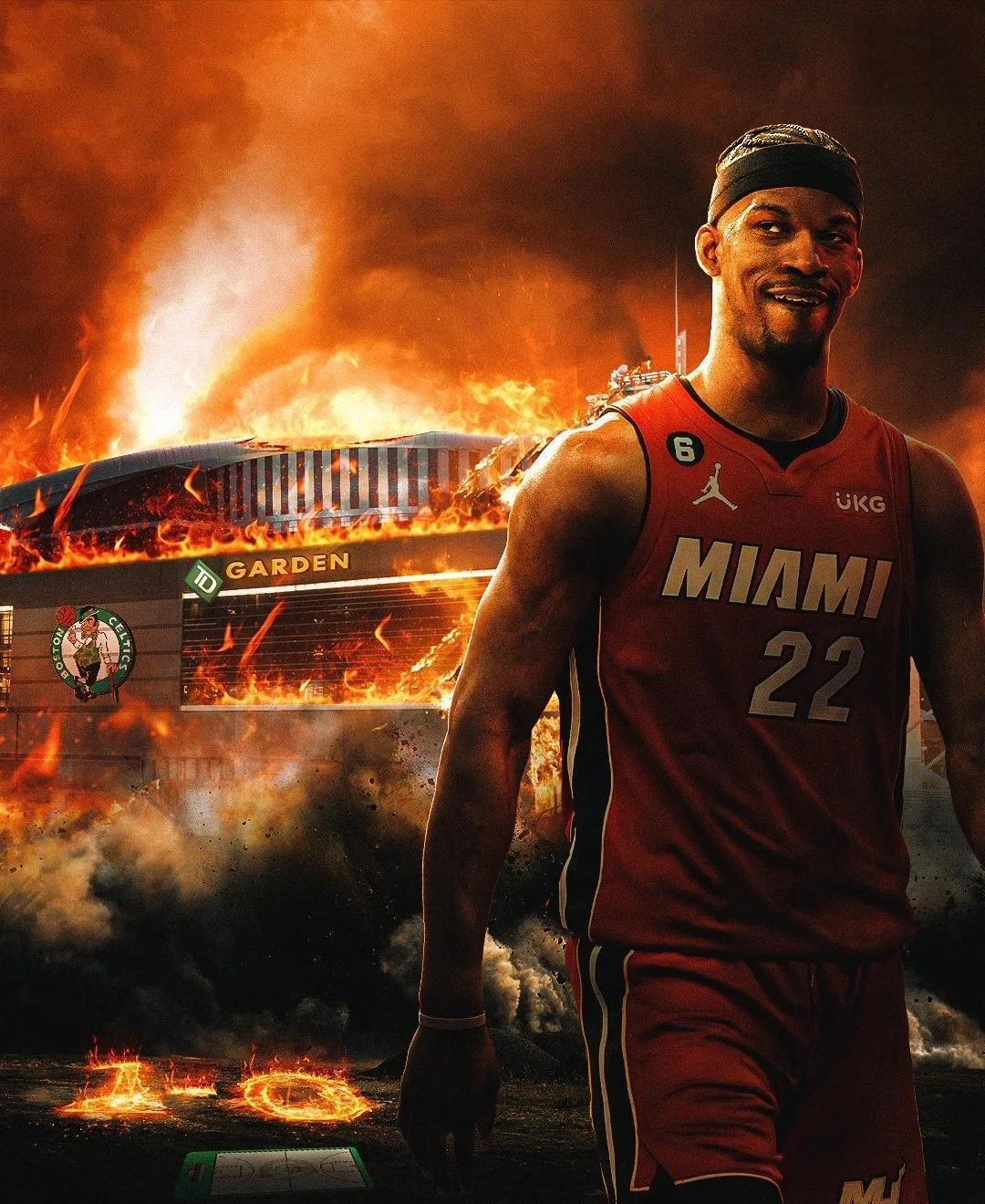 关于热火大胜凯尔特人，波什23分9篮板的信息